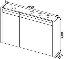 Зеркало-шкаф Aquanet Лайн 90 R 164934 белый