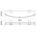 Полка Wasserkraft Leine K-5044 с ограничителем, хром