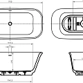 Акриловая ванна BelBagno Due BB702 170x80 см BB702-1700-800-K белая глянцевая