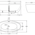 Акриловая ванна BelBagno 170x82 BB69-1700-W0 белая глянцевая