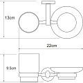 Стакан Wasserkraft Rhein K-6226C с мыльницей, хром