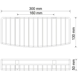 Полка Wasserkraft Ammer K-1311 хром