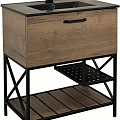 Тумба с раковиной Comforty Бредфорд 75 00004149064CF дуб темный