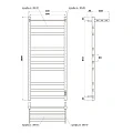 Полотенцесушитель электрический Bonna Tephida 1000x500 BNP-EV81/10Q31PF-dt10050B черный