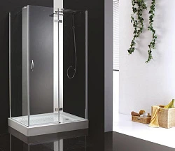 Душевой уголок Cezares Bergamo 120x80см BERGAMO-W-AH-1-120/80-P-Cr-R профиль хром, стекло рифленое