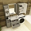 Тумба с раковиной Style Line Бергамо мини 60 антискрейч серый матовый