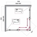 Душевой уголок BelBagno Uno 90x90см UNO-195-A-2-90-C-Cr профиль хром, стекло прозрачное