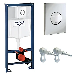 Система инсталляции для унитазов Grohe Solido 38832000 3в1 с кнопкой хром глянцевая