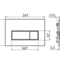 Кнопка смыва AlcaPlast THIN M578 черная матовая