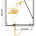 Душевой уголок Cezares SLIDER SLIDER-AH-1-100-90/100-BR-GM профиль оружейная сталь, стекло бронза