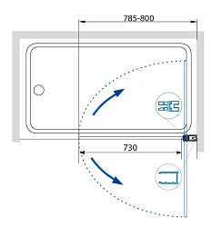 Шторка на ванну RGW Screens SC-109B 70x140см 4111109107-14 профиль черный, стекло прозрачное