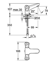 Смеситель для раковины Grohe Costa L 21100001 хром
