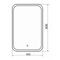 Зеркало Comforty Пион 60 00-00000700CF с подсветкой