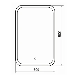 Зеркало Comforty Пион 60 00-00000700CF с подсветкой