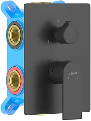Смеситель для ванны с душем Aquatek Лира AQ1447MB с внутренней частью, матовый черный
