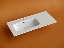 Раковина встраиваемая Ceramica Nova Element 100см CN7003L чаша слева, белая
