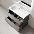 Тумба под раковину Sancos Folk Floor 100 FL100FES напольная, Ergraut soft