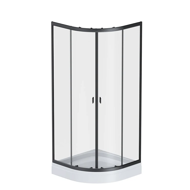 Душевой уголок AM.PM X-Joy 80x80см W88G-205-080BT профиль черный, стекло прозрачное