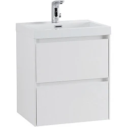 Тумба с раковиной BelBagno Pietra Mini 50 белая глянцевая