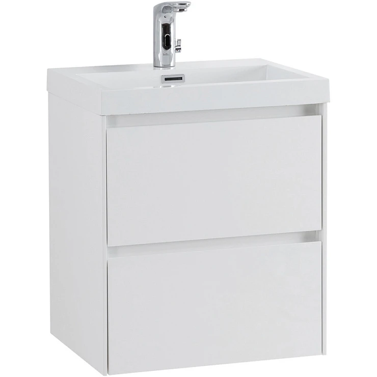 Тумба с раковиной BelBagno Pietra Mini 50 белая глянцевая