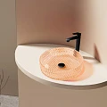 Раковина накладная ABBER Glas AK2301O оранжевая