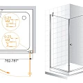Душевой уголок Cezares Triumph 80x80см TRIUMPH-D-A-1-80-P-Cr-R профиль хром, стекло рифленое