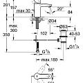 Смеситель для раковины Grohe Eurostyle Cosmopolitan 33552002 хром