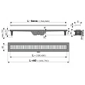 Душевой лоток AlcaPlast APZ10-Simple 550M с решеткой и опорами, хром