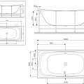 Каркас для ванны AM.PM Sensation W30A-180-080W-R серый