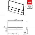 Кнопка смыва AlcaPlast M1730 белая глянцевая