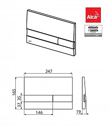 Кнопка смыва AlcaPlast M1730 белая глянцевая