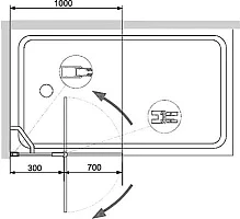 Шторка на ванну RGW Screens SC-11 100х140 профиль Хром