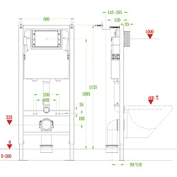 Система инсталляции для унитазов Veconi Frame VF600