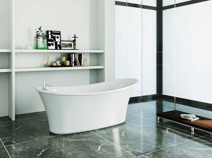 Акриловая ванна BelBagno 167x75x68,5 BB302 белая глянцевая