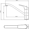Смеситель Aquanet Atletic AF310-40С для кухонной мойки