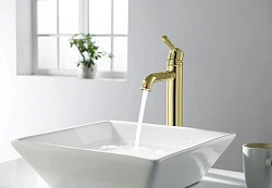 Смеситель для раковины Aquatek Классик AQ1504PG полированное золото