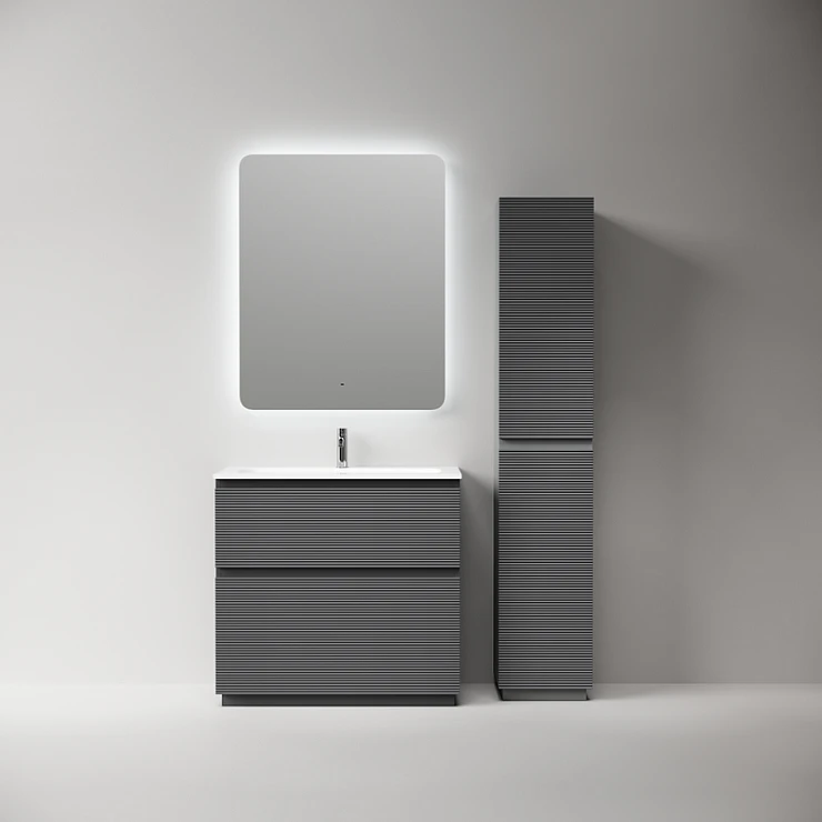 Тумба под раковину Sancos Folk Floor 80 FL80FGS напольная, Grey soft