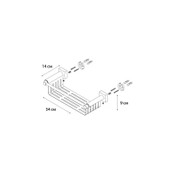 Полка Fixsen Kvadro FX-61323 хром