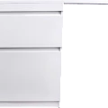 Тумба с раковиной Style Line Даллас 140 напольная, левая, эмаль, белый глянец