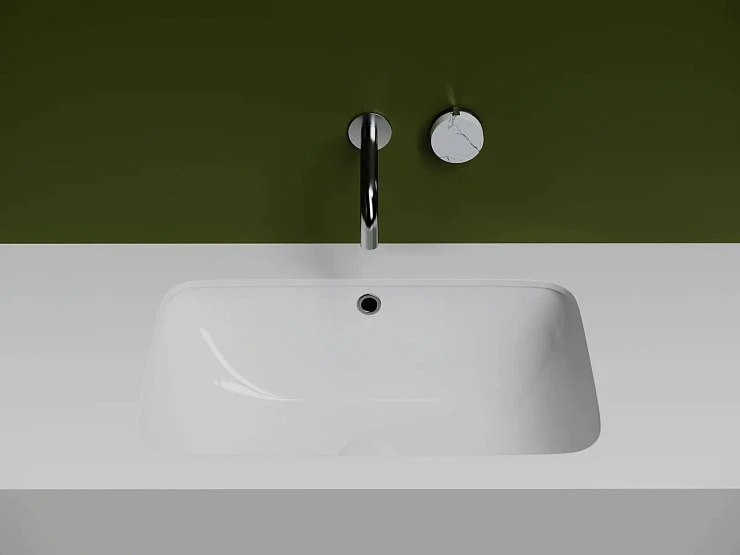 Раковина встраиваемая Ceramica Nova ELEMENT CN7018 белая глянцевая