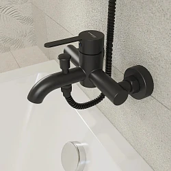 Смеситель для ванны с душем STWORKI by Damixa Хельсинки HFHS10030 черный