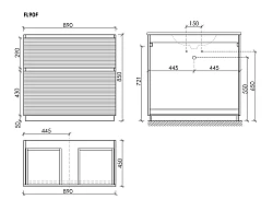 Тумба под раковину Sancos Folk Floor 90 FL90FW напольная, Bianco