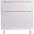 Тумба с раковиной Style Line Бергамо мини 80 напольная, антискрейч белый матовый