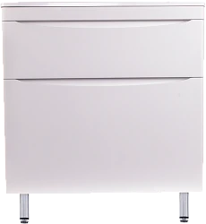 Тумба с раковиной Style Line Бергамо мини 80 напольная, антискрейч белый матовый