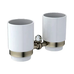 Стакан Art&Max Antic Crystal AM-E-2688SJ-Br двойной, белый / бронза