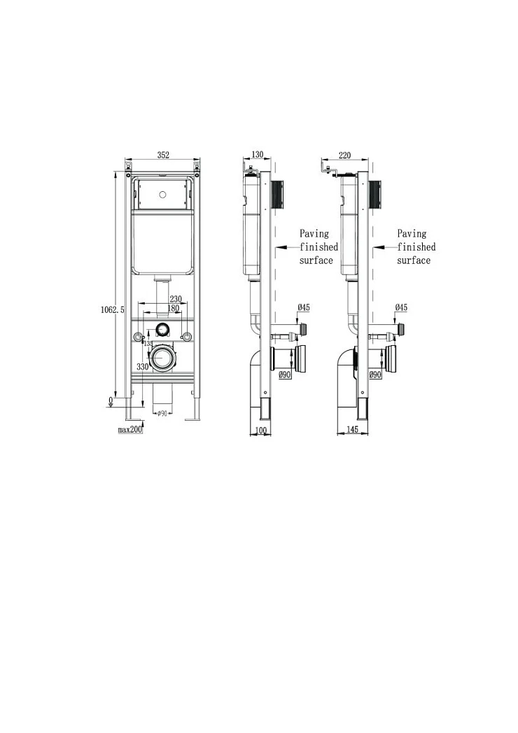 Система инсталляции ZILI DO K012D 35см