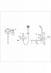 Смеситель для ванны с душем Bravat ARDEN F6351385CP-01-RUS хром