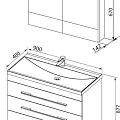 Мебель для ванной Aquanet Верона 90 белый 3 ящика