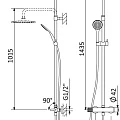 Душевая стойка Cezares Leaf LEAF-CDA-23-01 хром