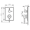 Смеситель встраиваемый для душа Bravat Arc P69193C-2-ENG хром
